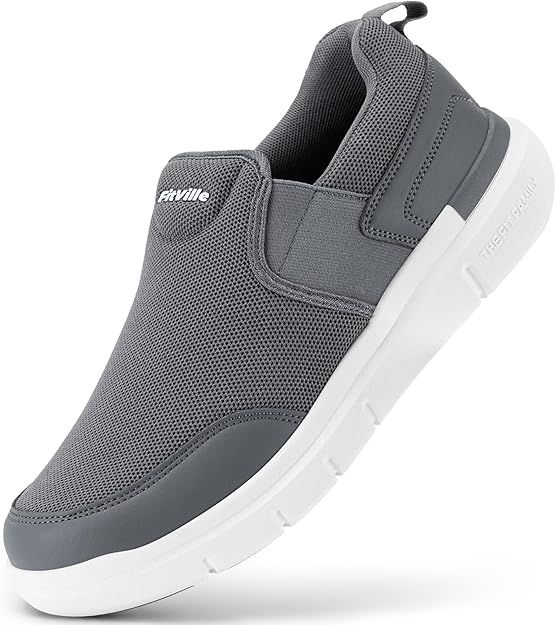 FITVILS MEN,S EXTRA WIDE SLIP ON WALKING SHOES
